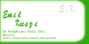 emil kuszi business card